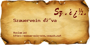 Szauervein Éva névjegykártya