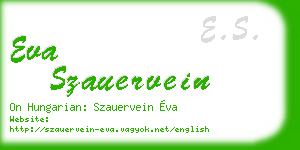 eva szauervein business card